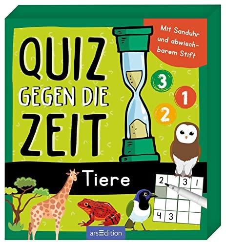 Quiz gegen die Zeit - Tiere: Mit Sanduhr und abwischbarem Stift