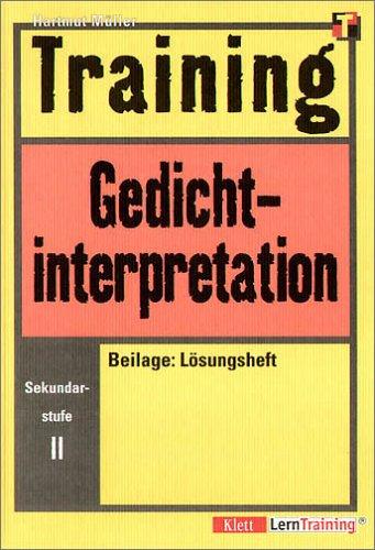 Training, Gedichtinterpretation, Sekundarstufe II