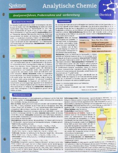 Lerntafel: Analytische Chemie im Überblick (Lerntafeln Chemie)