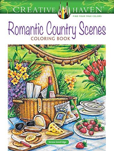 Creative Haven Romantic Country Scenes Coloring Book (Adult Coloring)