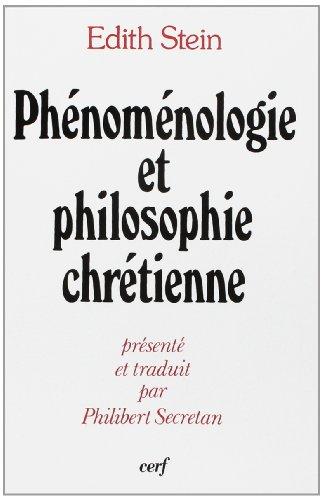 Phénoménologie et philosophie chrétienne