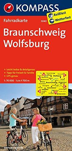 Braunschweig - Wolfsburg: Fahrradkarte. GPS-genau. 1:70000 (KOMPASS-Fahrradkarten Deutschland, Band 3040)