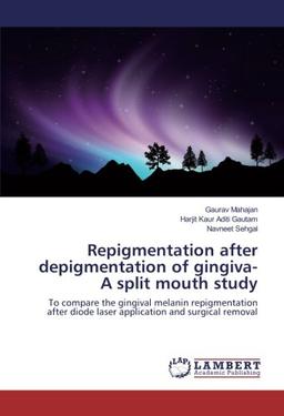 Repigmentation after depigmentation of gingiva- A split mouth study: To compare the gingival melanin repigmentation after diode laser application and surgical removal