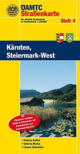 ÖAMTC Straßenkarte Blatt 4, Kärnten, Steiermark-West 1:150 000 (ÖAMTC Länderkarten)