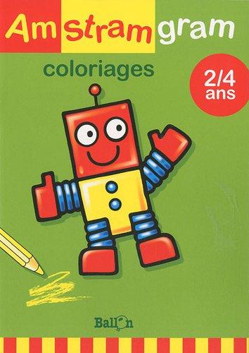 Coloriages, 2-4 ans : robot