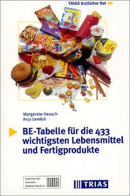 BE-Tabelle für die 433 wichtigsten Lebensmittel und Fertigprodukte