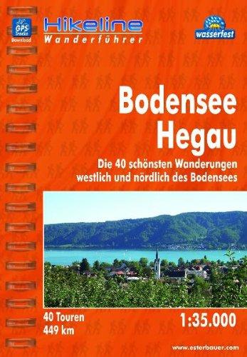 Hikeline Wanderführer Bodensee-Hegau, Die 40 schönsten Wanderungen westlich und nördlich des Bodensees, Wanderführer mit Karte 1:35.000, wasserfest und reißfest, GPS-Tracks zum Download