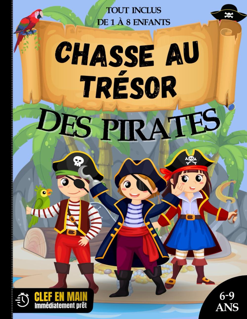 Chasse au Trésor Des Pirates: | Anniversaire pour Enfants | Tout compris Chasse au trésor clef en main : Découpez -> Cachez -> Jouez ! | Filles et garçons enfants 6 7 8 9 ans.