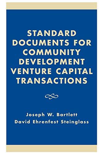 Standard Documents for Community Development Venture Capital Transactions