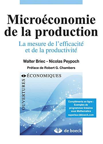 Microéconomie de la production : la mesure de l'efficacité et de la productivité