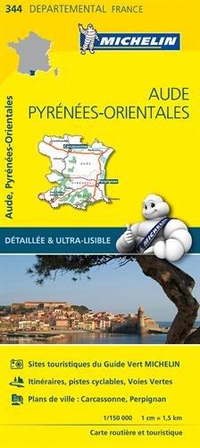 Carte Aude, Pyrénées-Orientales Michelin