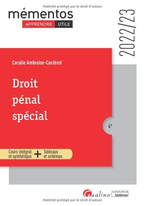 Droit pénal spécial : 2022-2023