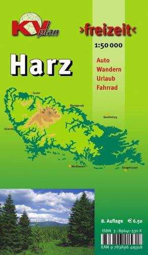 Freizeit Harz 1 : 50 000: Der "ganze" Harz von Goslar bis Sangerhausen und Osterode bis Quedlinburg. Freizeitkarte incl. Rad- und Wanderwegen