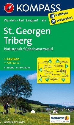 St. Georgen - Triberg - Naturpark Südschwarzwald: Wanderkarte mit Kurzführer, Radwegen und Loipen. GPS-genau. 1:25000 (KOMPASS-Wanderkarten)