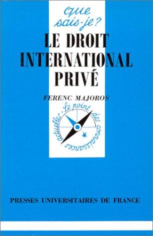 Le Droit international privé