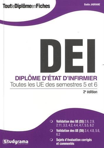 DEI, diplôme d'Etat d'infirmier : toutes les UE des semestres 5 et 6