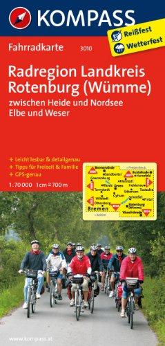 Radregion Landkreis Rotenburg (Wümme) zwischen Heide und Nordsee, Elbe und Weser: Fahrradkarte. GPS-genau. 1:70000 (KOMPASS-Fahrradkarten Deutschland)