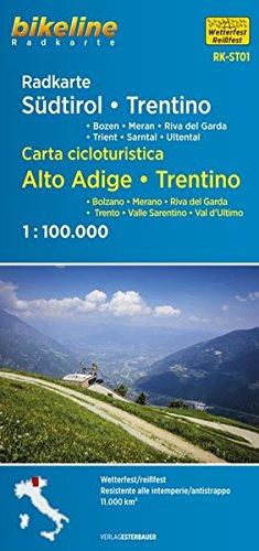 Radkarte Südtirol Trentino: Bozen - Meran - Riva del Garda - Trento - Vinschgau (Bikeline Radkarte)