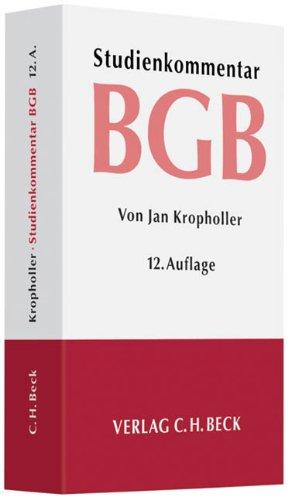 Bürgerliches Gesetzbuch: Studienkommentar