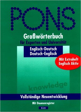 PONS Großwörterbuch für Experten und Universität, Englisch, m. Daumenregister u. Beiheft: Thumb Indexed German Edition