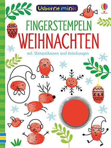 Usborne Minis - Fingerstempeln: Weihnachten: mit Stempelkissen und Anleitungen