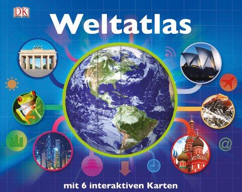 Weltatlas mit 6 interaktiven Karten