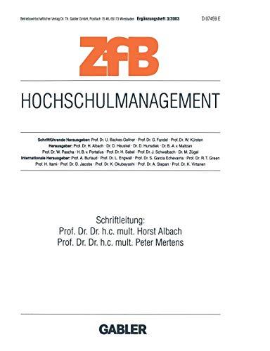 Hochschulmanagement (ZfB Special Issue)