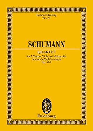 Streichquartett a-Moll: op. 41/1. Streichquartett. Studienpartitur. (Eulenburg Studienpartituren)