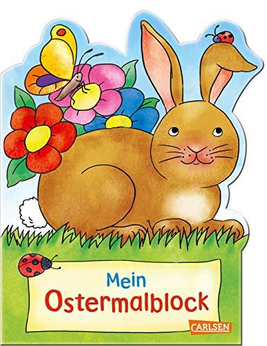 Mein Oster-Malblock (Osterwiese): Lustige Ausmalmotive für Ostern und Frühling