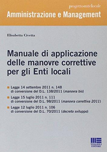 Manuale di applicazione delle manovre correttive per gli enti locali