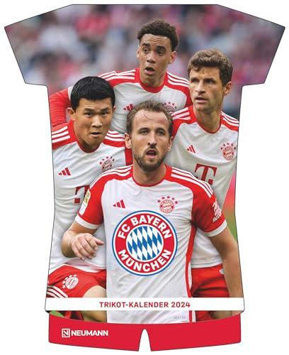 N NEUMANN VERLAGE FC Bayern München Wandkalender 2024, im Format 34,1 x 42 cm, Monatskalender, Fussballkalender im Trikotformat