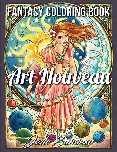 Art Nouveau: An Adult Coloring Book with Fantasy Women, Mythical Creatures, and Detailed Designs for Relaxation