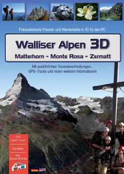 Walliser Alpen 3D (Matterhorn - Monte Rosa - Zermatt). Für Windows Vista / XP