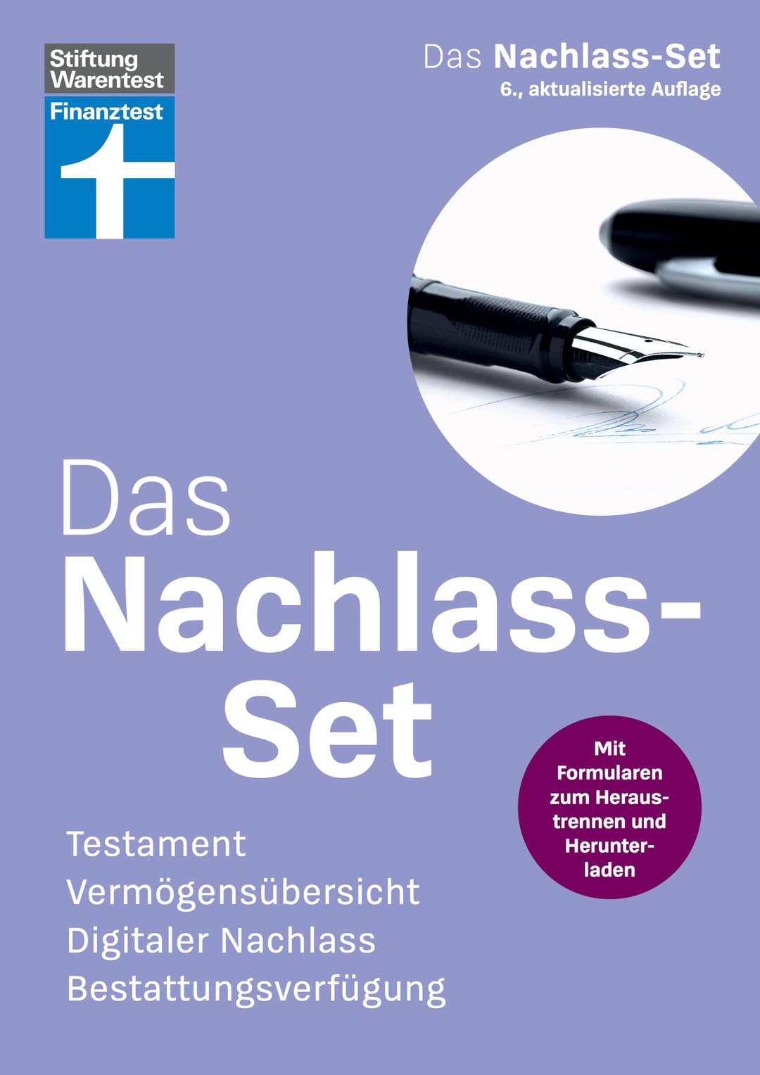 Das Nachlass-Set – die wichtigsten Fragen zum Thema Nachlass einfach erklärt, mit Steuerspartipps, Formularen und Ausfüllhilfen: Testament, Vermögensübersicht, Digitaler Nachlass, Bestattungsverfügung