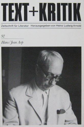 Hans/Jean Arp (TEXT+KRITIK 92)