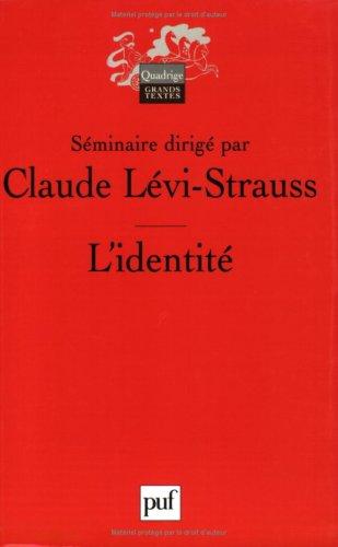 L'identité : séminaire interdisciplinaire, 1974-1975