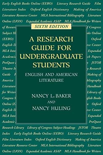 A Research Guide for Undergraduate Students