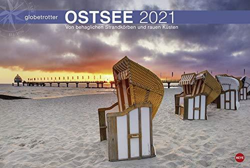 Ostsee Globetrotter - Von behaglichen Strandkörben und rauen Küsten - Reisekalender 2021 - Foto-Wandkalender mit Monatskalendarium - Format 58 x 39 cm