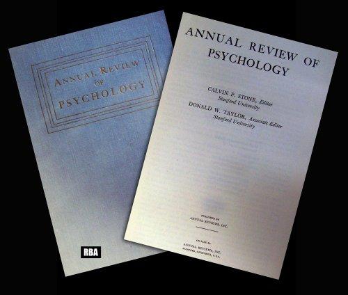 Annual Review of Psychology: 2000