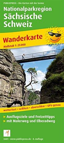 Nationalparkregion Sächsische Schweiz: Wanderkarte mit Malerweg und Elberadweg, wetterfest, reissfest, abwischbar, GPS-genau. 1:25000 (Wanderkarte / WK)