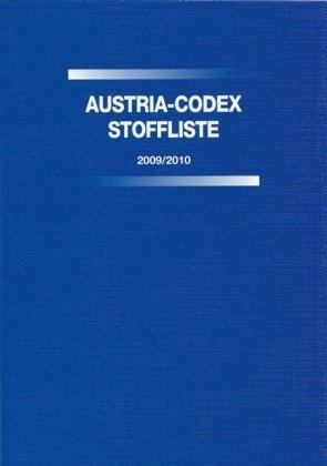 Austria-Codex, Stoffliste 2009/2010