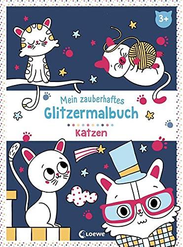 Mein zauberhaftes Glitzermalbuch - Katzen: Ausmalbuch mit Glitzerlack für Kinder ab 3 Jahre