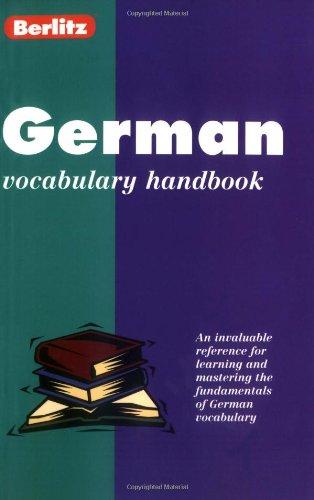 Berlitz German Vocabulary Handbook (Berlitz Language Handbooks)