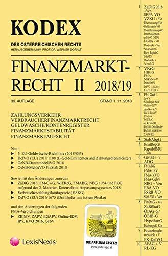 KODEX Finanzmarktrecht Band II 2018/19: KMG/InvFG//RatingAgVO