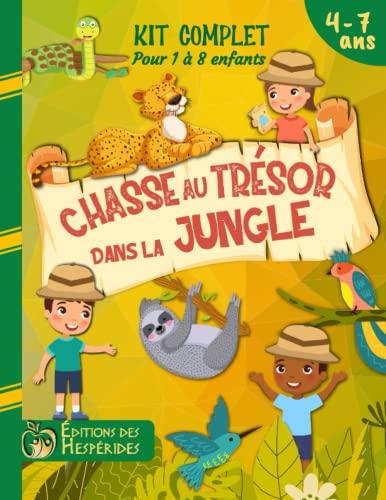 Chasse au trésor dans la jungle: kit complet | Pour 1 à 8 enfants, de 4 à 7 ans | Idéal pour une fête d'anniversaire (Chasse au trésor pour les enfants)