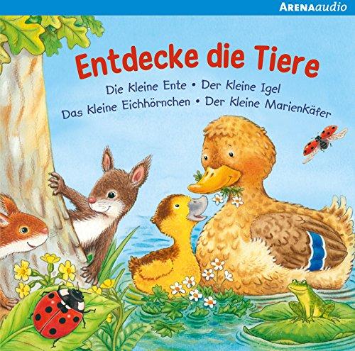 Entdecke die Tiere: Die kleine Ente. Der kleine Igel. Das kleine Eichhörnchen. Der kleine Marienkäfer