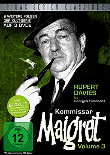 Kommissar Maigret, Vol. 3 / Weitere 9 Folgen der legendären Kultserie mit Rupert Davies nach dem Romanen von Georges Simenon (Pidax Serien-Klassiker) [3 DVDs]