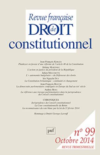 Revue française de droit constitutionnel, n° 99