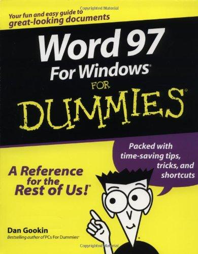 Word 97 for Windows for Dummies (For Dummies Series)