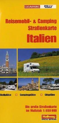 Italien Reisemobil & Camping Strassenkarte: Massstab 1:800000